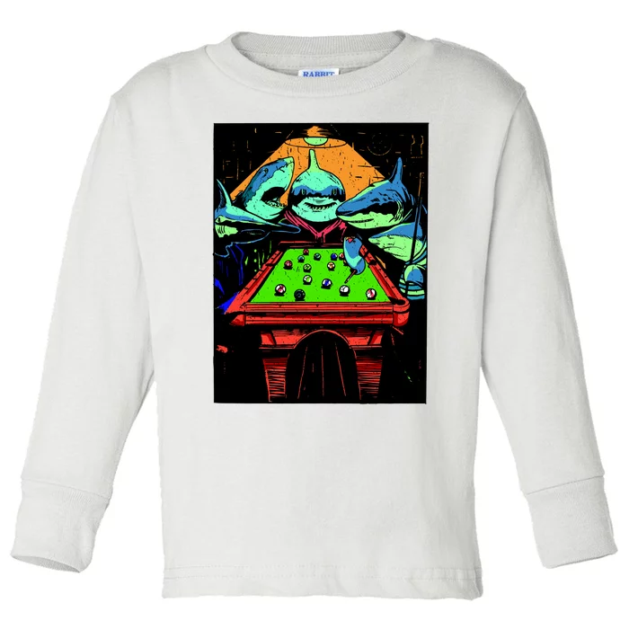 Billard Sharks Toddler Long Sleeve Shirt