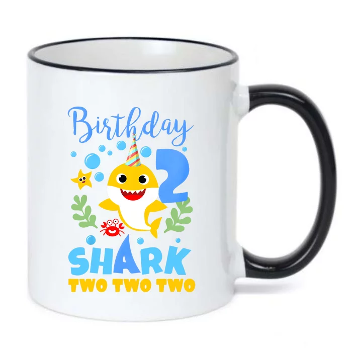 Birthday Shark Baby For 2 Year Old Boy In Blue Two Black Color Changing Mug