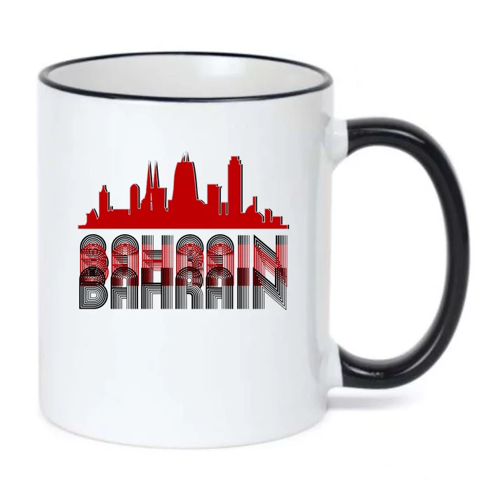 Bahrain Skyline Black Color Changing Mug