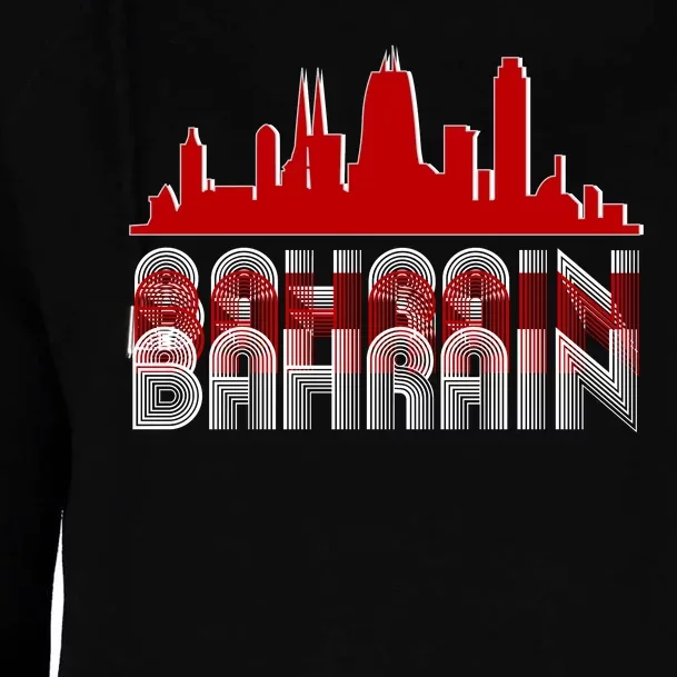 Bahrain Skyline Womens Funnel Neck Pullover Hood