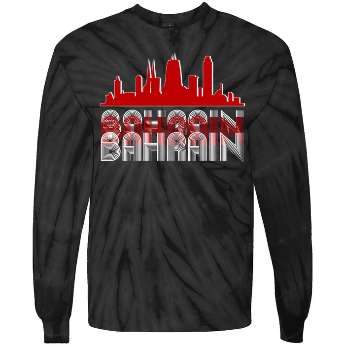 Bahrain Skyline Tie-Dye Long Sleeve Shirt