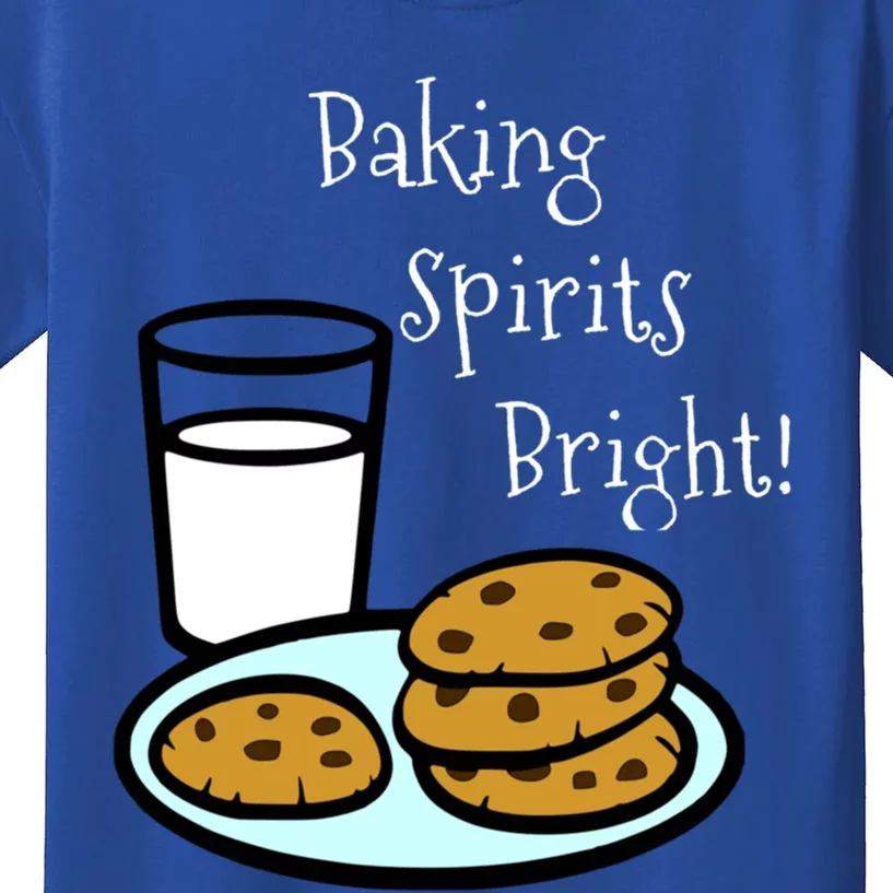 Baking Spirits Bright! Cookies And Milk Image Gift Kids T-Shirt