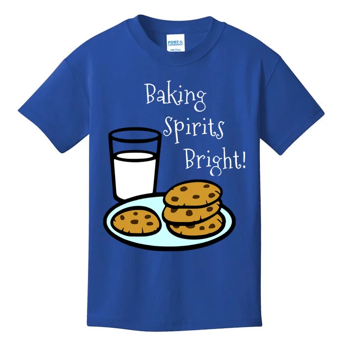 Baking Spirits Bright! Cookies And Milk Image Gift Kids T-Shirt