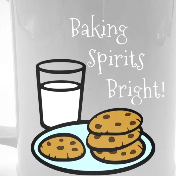 Baking Spirits Bright! Cookies And Milk Image Gift Front & Back Beer Stein