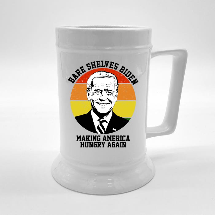 Bare Shelves Biden Making America Hungry Again Front & Back Beer Stein