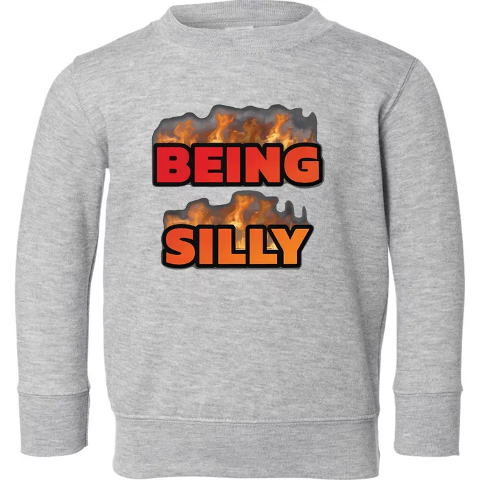 Being Silly Cringey Toddler Sweatshirt