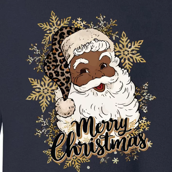 Black Santa Christmas African American Santa Toddler Sweatshirt