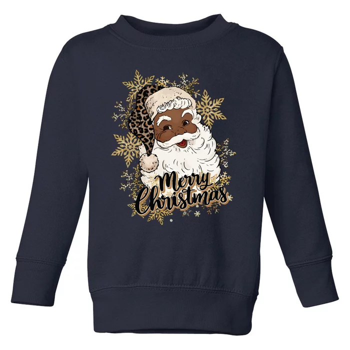 Black Santa Christmas African American Santa Toddler Sweatshirt