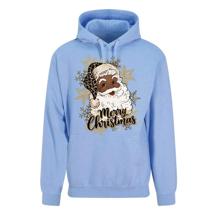 Black Santa Christmas African American Santa Unisex Surf Hoodie