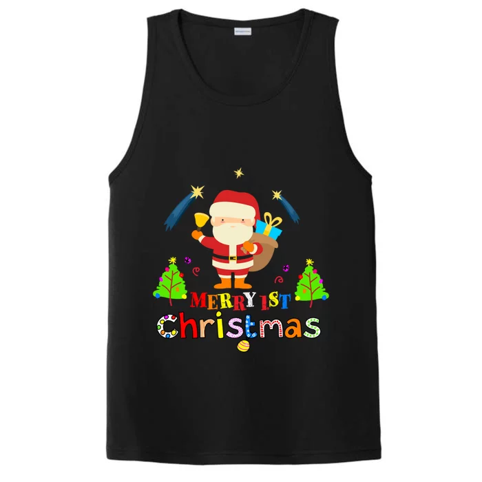 Baby Santa Claus Distributes 'S Funny Gift Cool Gift Performance Tank