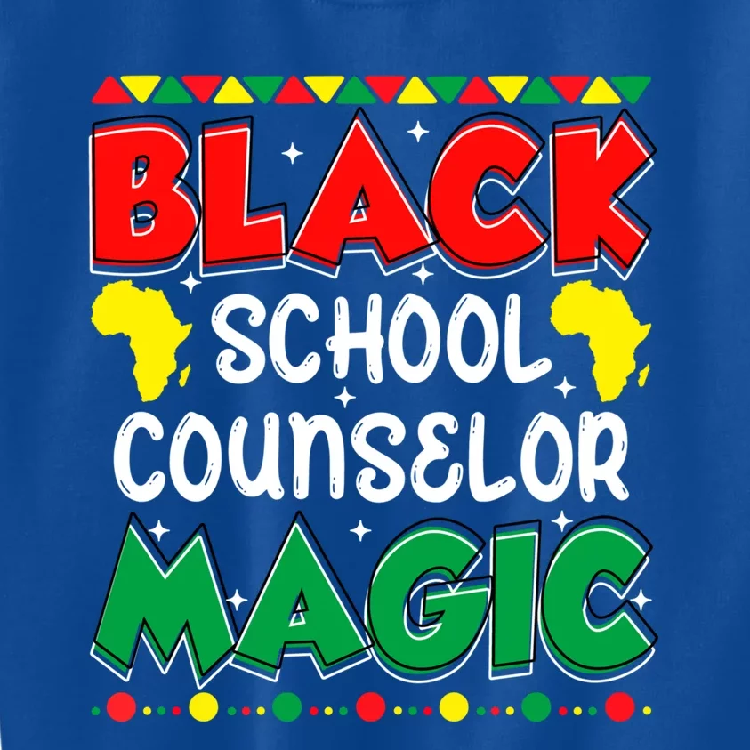 Black School Counselor Magic Black History Month Teacher Gift Kids Sweatshirt