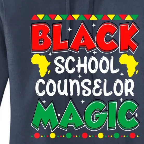 Black School Counselor Magic Black History Month Teacher Gift Women's Pullover Hoodie