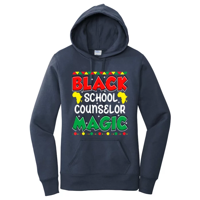 Black School Counselor Magic Black History Month Teacher Gift Women's Pullover Hoodie