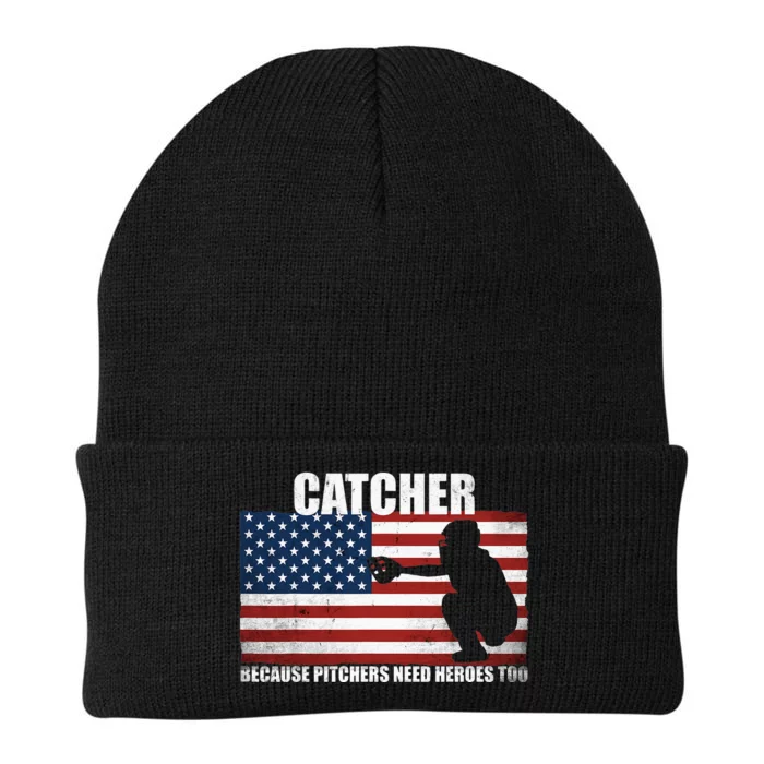 Baseball Softball Catcher because Pitchers need Heros too Knit Cap Winter Beanie