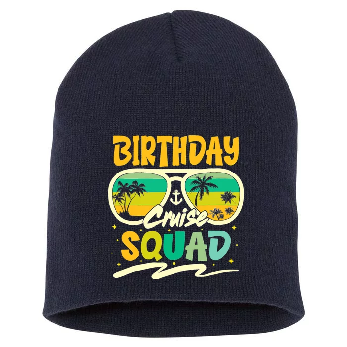 Birthday Summer Cruise Squad Party Vintage Lovers Holiday Short Acrylic Beanie