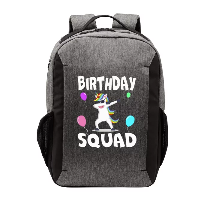 Birthday Squad Cute Unicorn Bday Team Vector Backpack