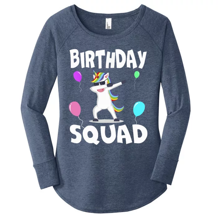 Birthday Squad Cute Unicorn Bday Team Women's Perfect Tri Tunic Long Sleeve Shirt