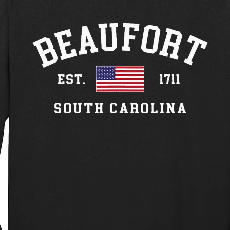 Beaufort South Carolina Us Flag Long Sleeve Shirt