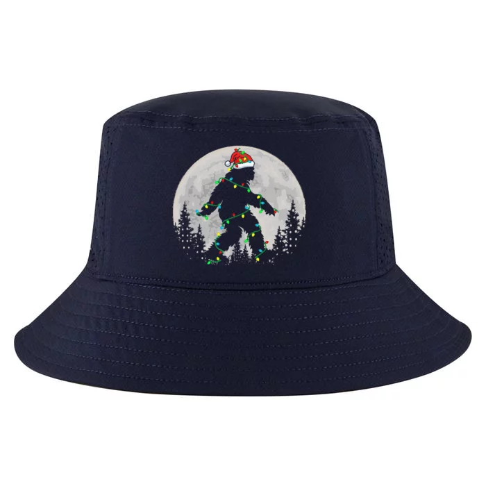 Bigfoot Santa Christmas Tree Lights Cool Comfort Performance Bucket Hat