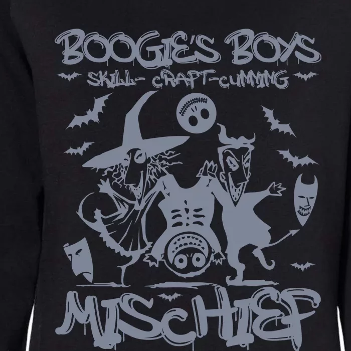 Boogie Skill Craft Cunning Mischief Halloween Womens California Wash Sweatshirt