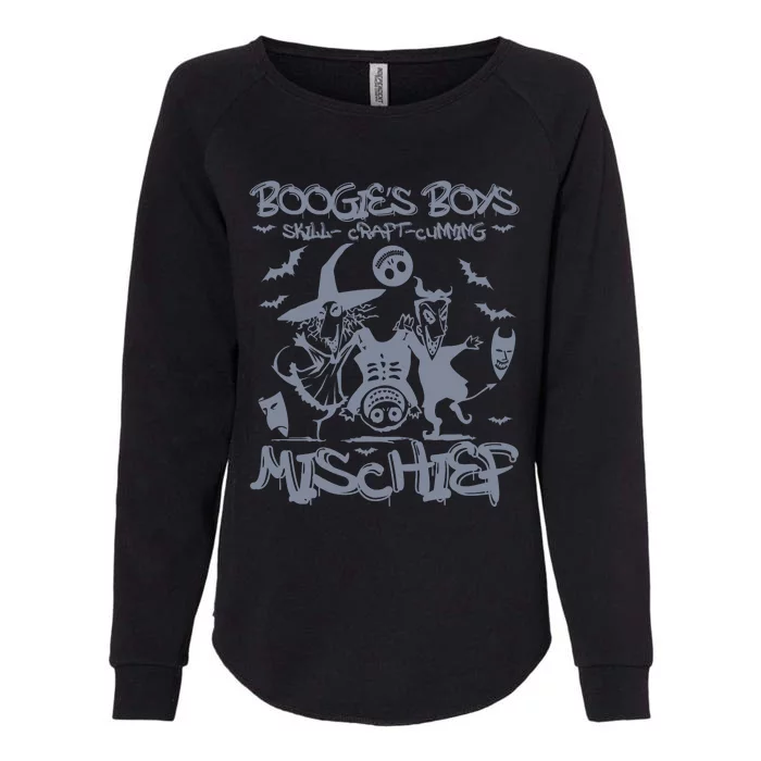 Boogie Skill Craft Cunning Mischief Halloween Womens California Wash Sweatshirt