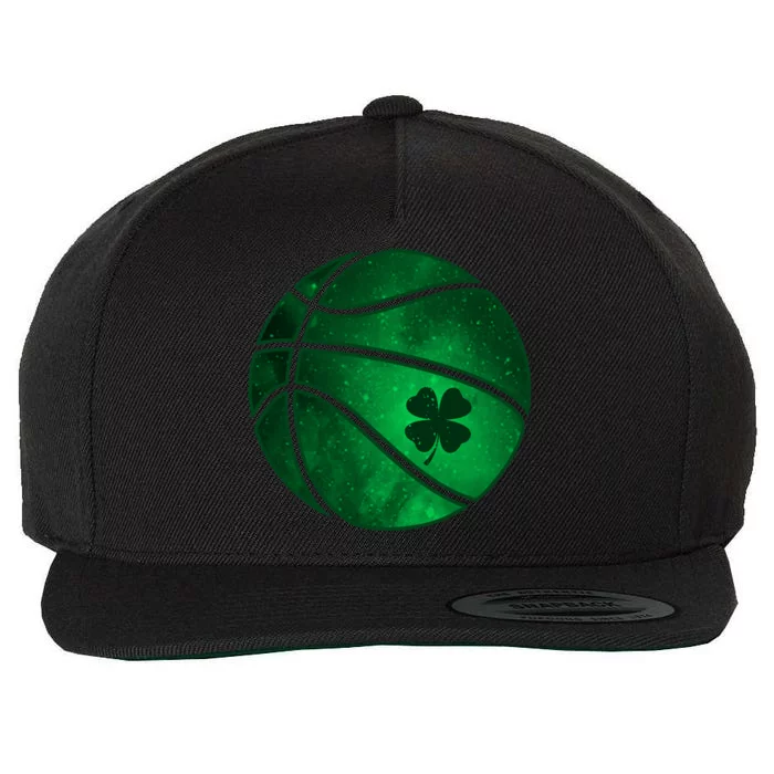 Basketball Shamrock Clover Leaf Pajama St Patrick's Day Gift Wool Snapback Cap