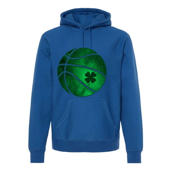 Basketball Shamrock Clover Leaf Pajama St Patrick's Day Gift Premium Hoodie