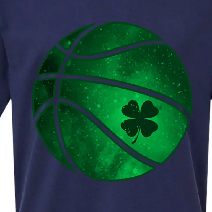 Basketball Shamrock Clover Leaf Pajama St Patrick's Day Gift Sueded Cloud Jersey T-Shirt