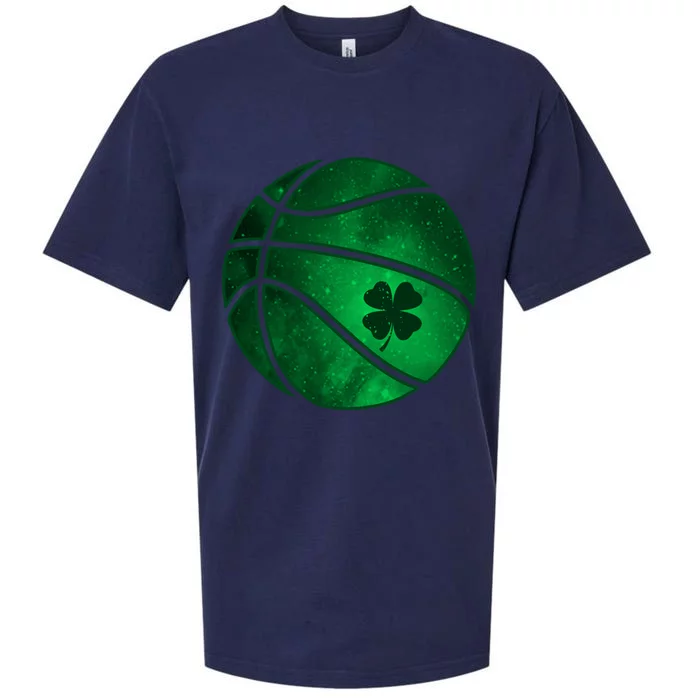 Basketball Shamrock Clover Leaf Pajama St Patrick's Day Gift Sueded Cloud Jersey T-Shirt