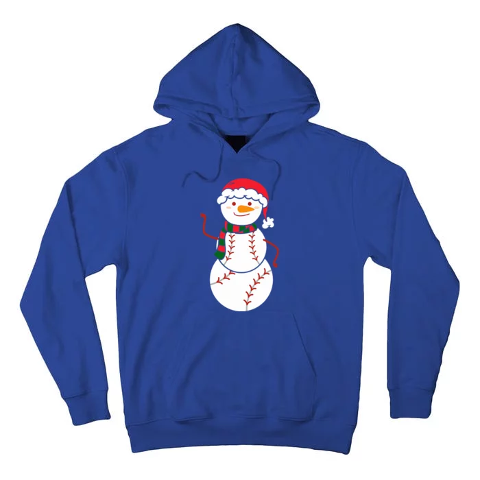 Baseball Snow Christmas Baseball Player Xmas Party Meaningful Gift Tall Hoodie