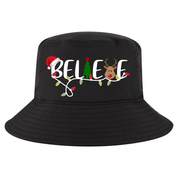 Believe Santa Claus Reindeer Christmas Festive Cool Comfort Performance Bucket Hat