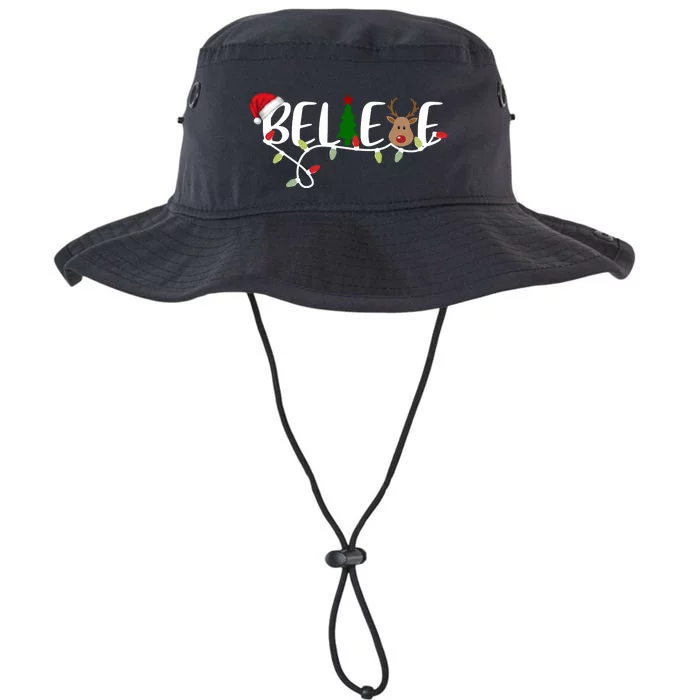 Believe Santa Claus Reindeer Christmas Festive Legacy Cool Fit Booney Bucket Hat