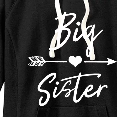 Big Sister Cute Girls Heart Arrow Love Women's Fleece Hoodie