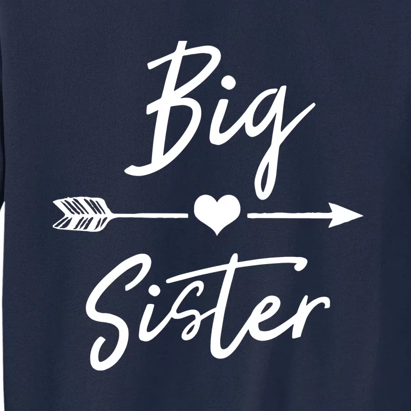 Big Sister Cute Girls Heart Arrow Love Tall Sweatshirt