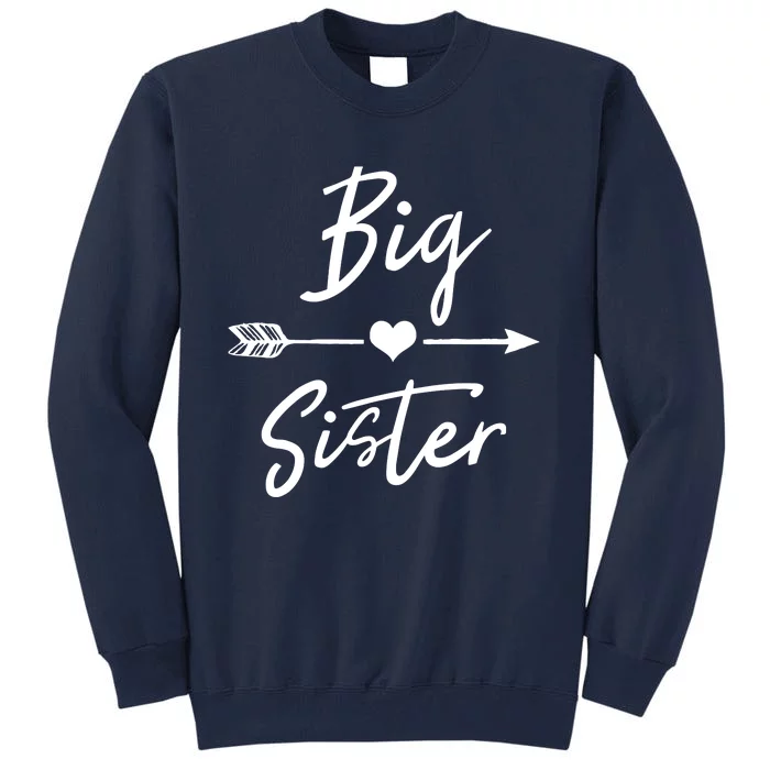 Big Sister Cute Girls Heart Arrow Love Tall Sweatshirt