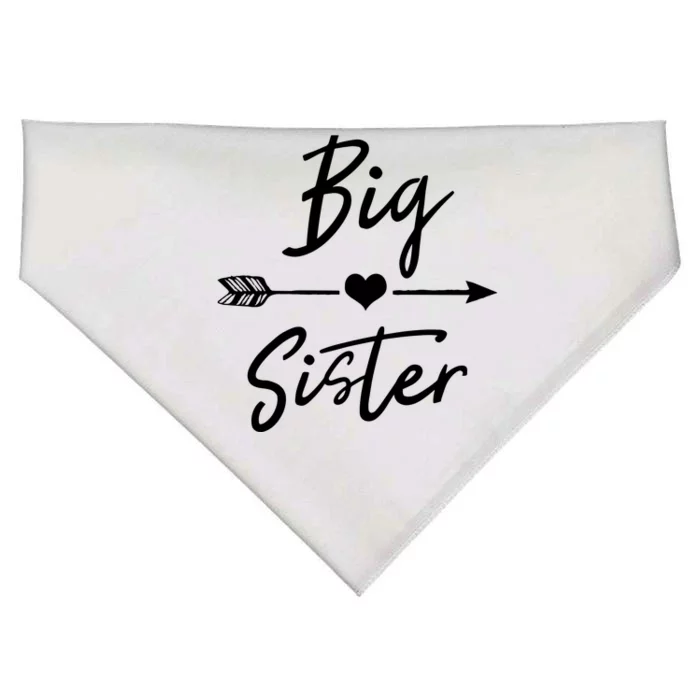 Big Sister Cute Girls Heart Arrow Love USA-Made Doggie Bandana