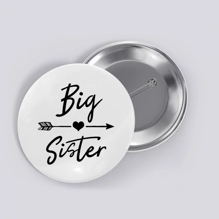 Big Sister Cute Girls Heart Arrow Love Button