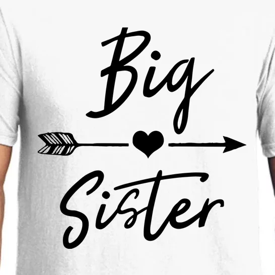 Big Sister Cute Girls Heart Arrow Love Pajama Set