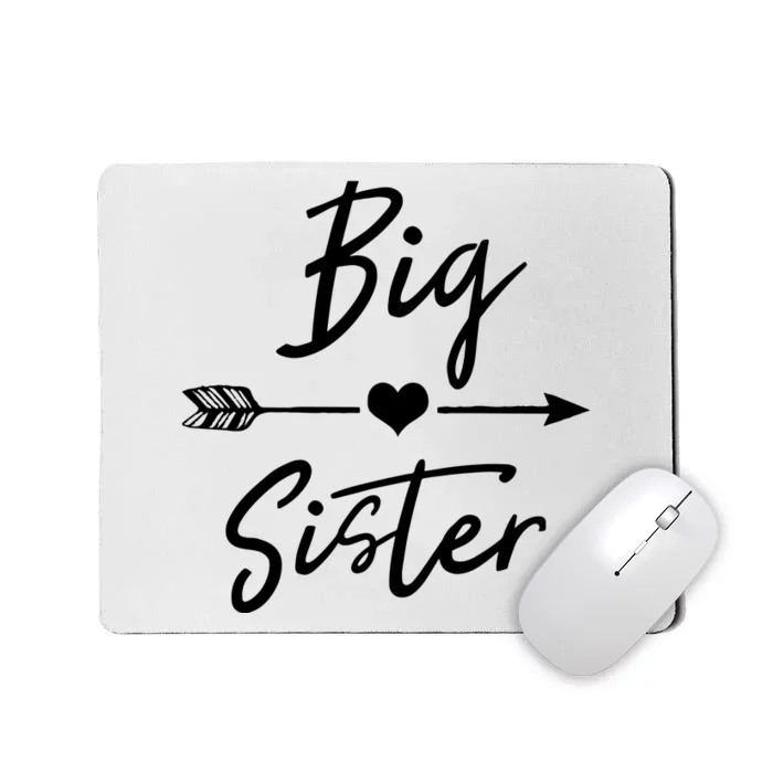 Big Sister Cute Girls Heart Arrow Love Mousepad