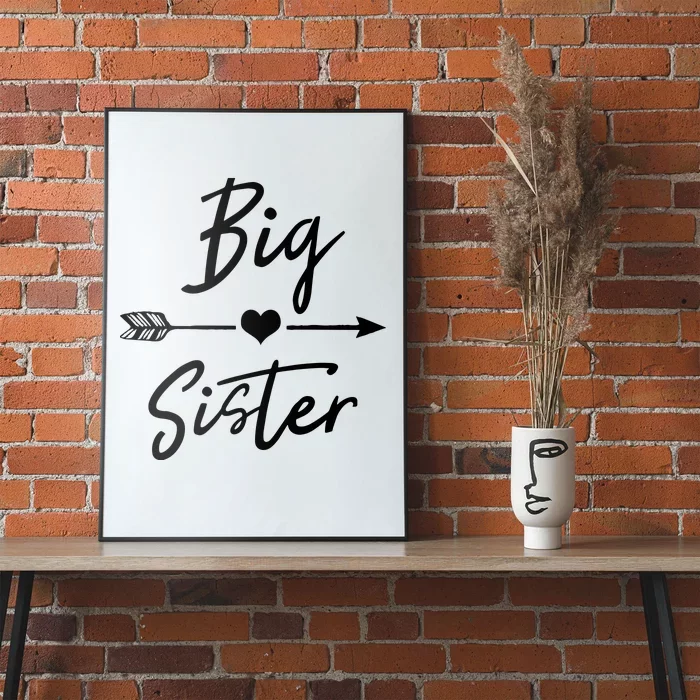 Big Sister Cute Girls Heart Arrow Love Poster