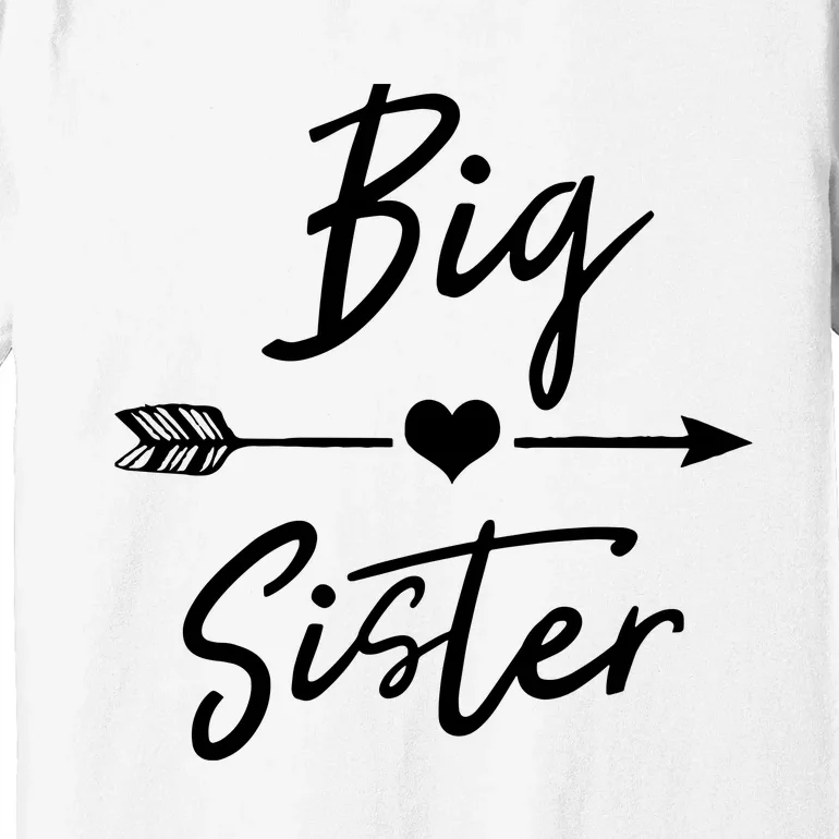 Big Sister Cute Girls Heart Arrow Love Premium T-Shirt