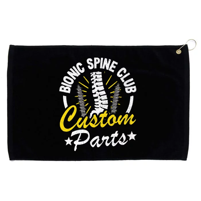 Bionic Spine Club Customs Parts Funny Back Surgery Recovery Grommeted Golf Towel