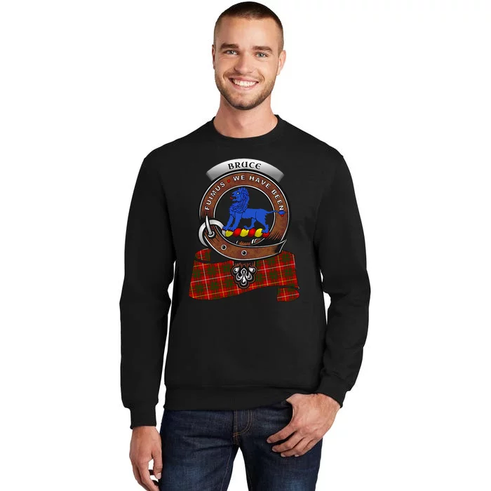 Bruce Scottish Clan Badge & Tartan Tall Sweatshirt