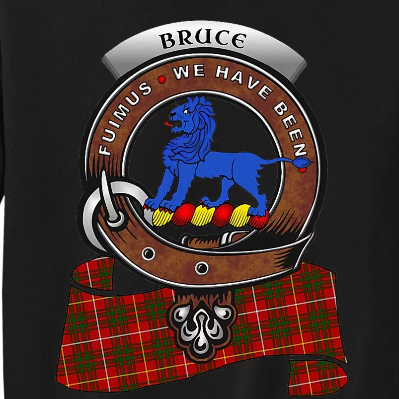 Bruce Scottish Clan Badge & Tartan Tall Sweatshirt