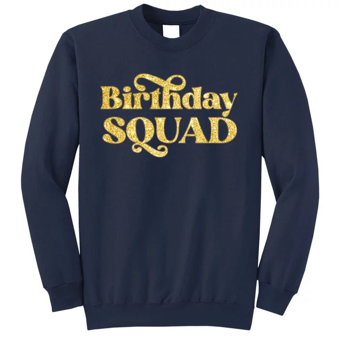 Birthday Squad Crew Gold Party Sweatshirt