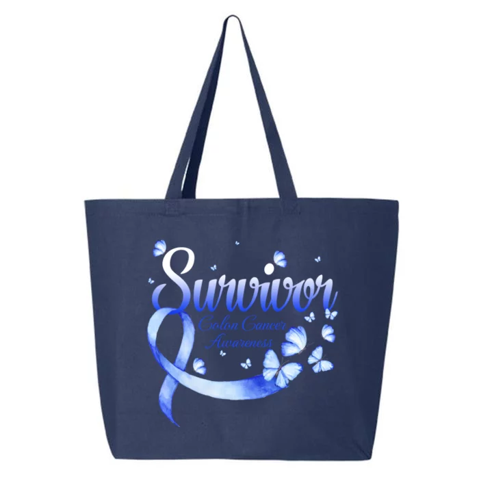 Butterfly Survivor Colon Cancer Awareness Cool Gift 25L Jumbo Tote