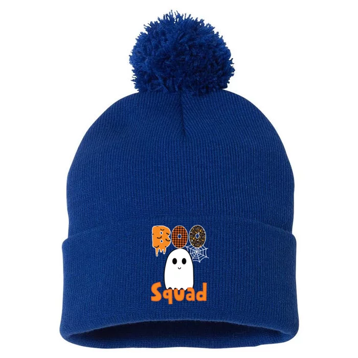 Boo Squad Cute Halloween Cool Gift Pom Pom 12in Knit Beanie