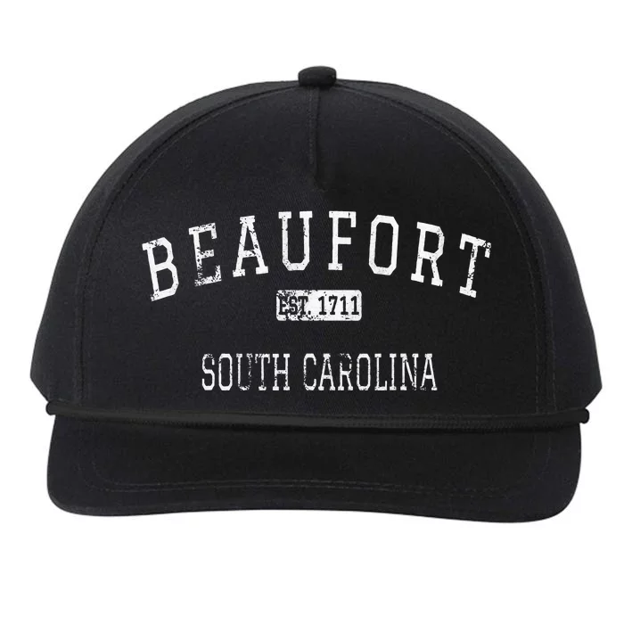 Beaufort South Carolina SC Vintage Snapback Five-Panel Rope Hat