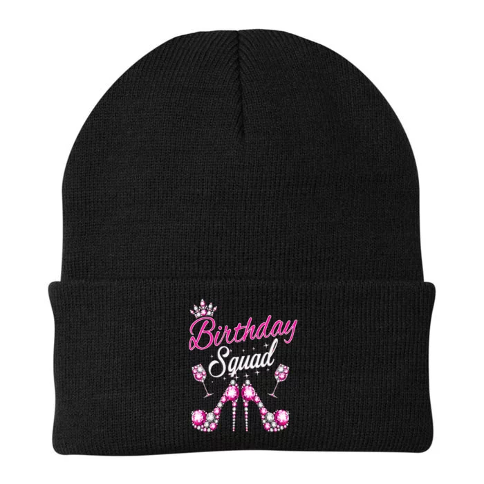 Birthday Squad Crown Elegant Design Diva Squad Women Knit Cap Winter Beanie