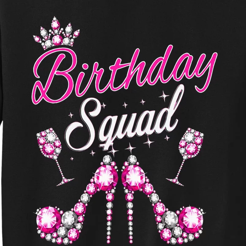 Birthday Squad Crown Elegant Design Diva Squad Women Tall Sweatshirt